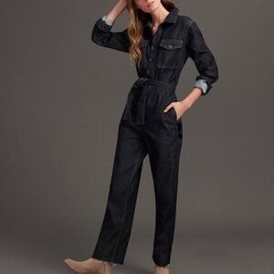 Anthropologie Boyish The Guy Slim Denim Jumpsuit | Size xs | Color Denim Dark